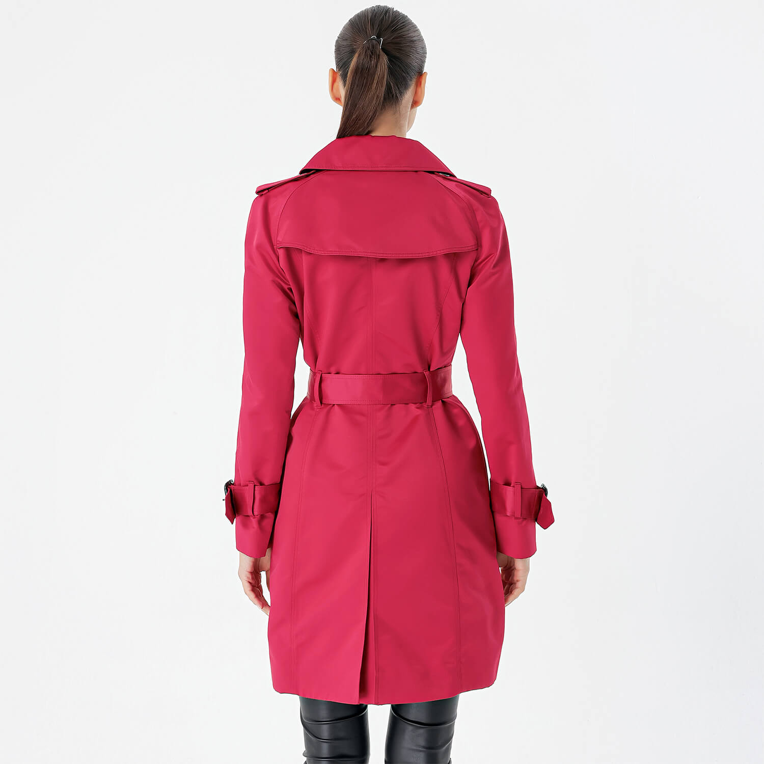 Burberry  - Red Satin Limited Edition Trenchcoat